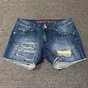 Standards & Practices Jean Shorts Women's Size 25 Distressed Denim Frayed Hem